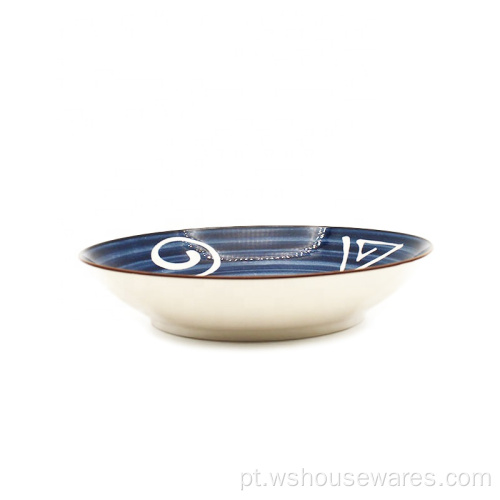 Placa de salada de porcelana tigela de sopa de cerâmica